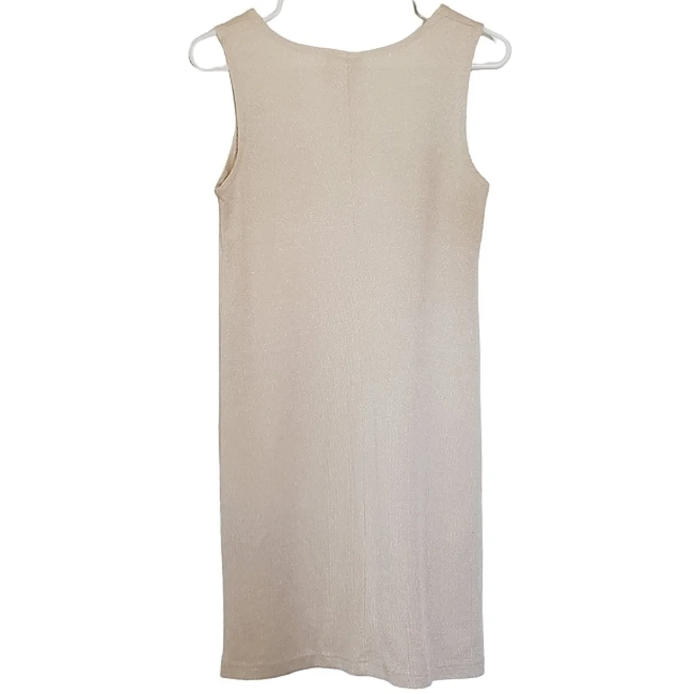 7316 * Whirlaway Frocks Vintage Tank Dress & Cardigan Jacket Set Cream Size 8 - Picture 3 of 16